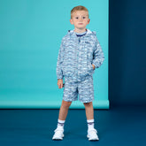MITCH & SON JNR Space Dye Jacket. Bright Blue